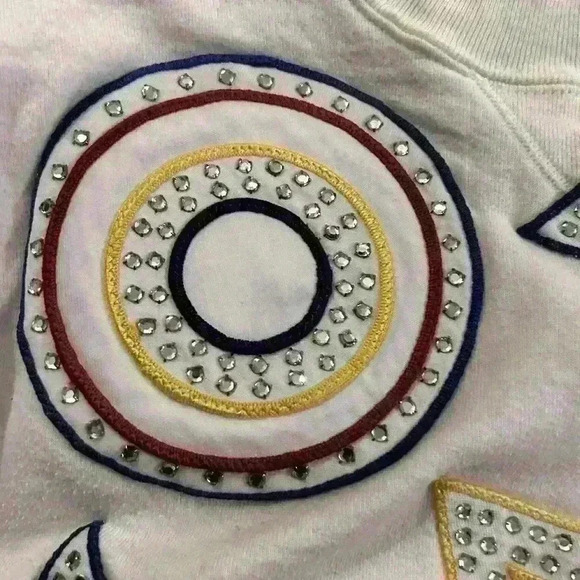 Vintage 1985 rhinestone appliqué sweatshirt by Pleone The Great Glitzby RARE - Picture 4 of 9